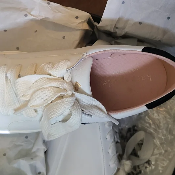 Kate Spade Women's White and Black Sneakers - Fez - Picture 3 of 5